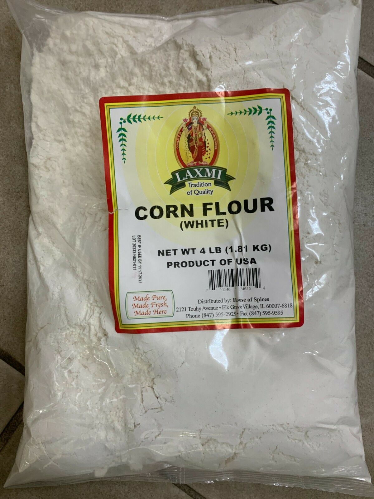 Laxmi Yellow Corn Flour 4 lbs