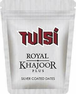 Tulsi Royal Khajoor Plus Silver Coated Dry Dates Mouth Freshener Menthol (Pack of 6) Tulsi Royal Khajoor Plus Silver Coated Dry Dates Mouth Freshener Menthol (Pack of 6)