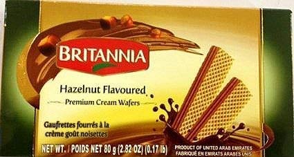 Britannia Treat -hazelnuss Creme Wafers 80 gms