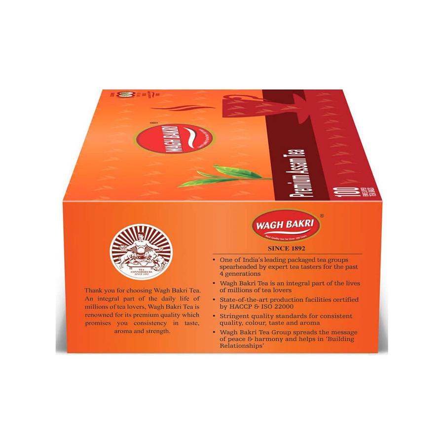Wagh Bakri Premium Tea Bags - 100 Count | Strong & Aromatic Black Tea