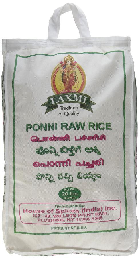 Laxmi Ponni Raw Rice 20 lbs