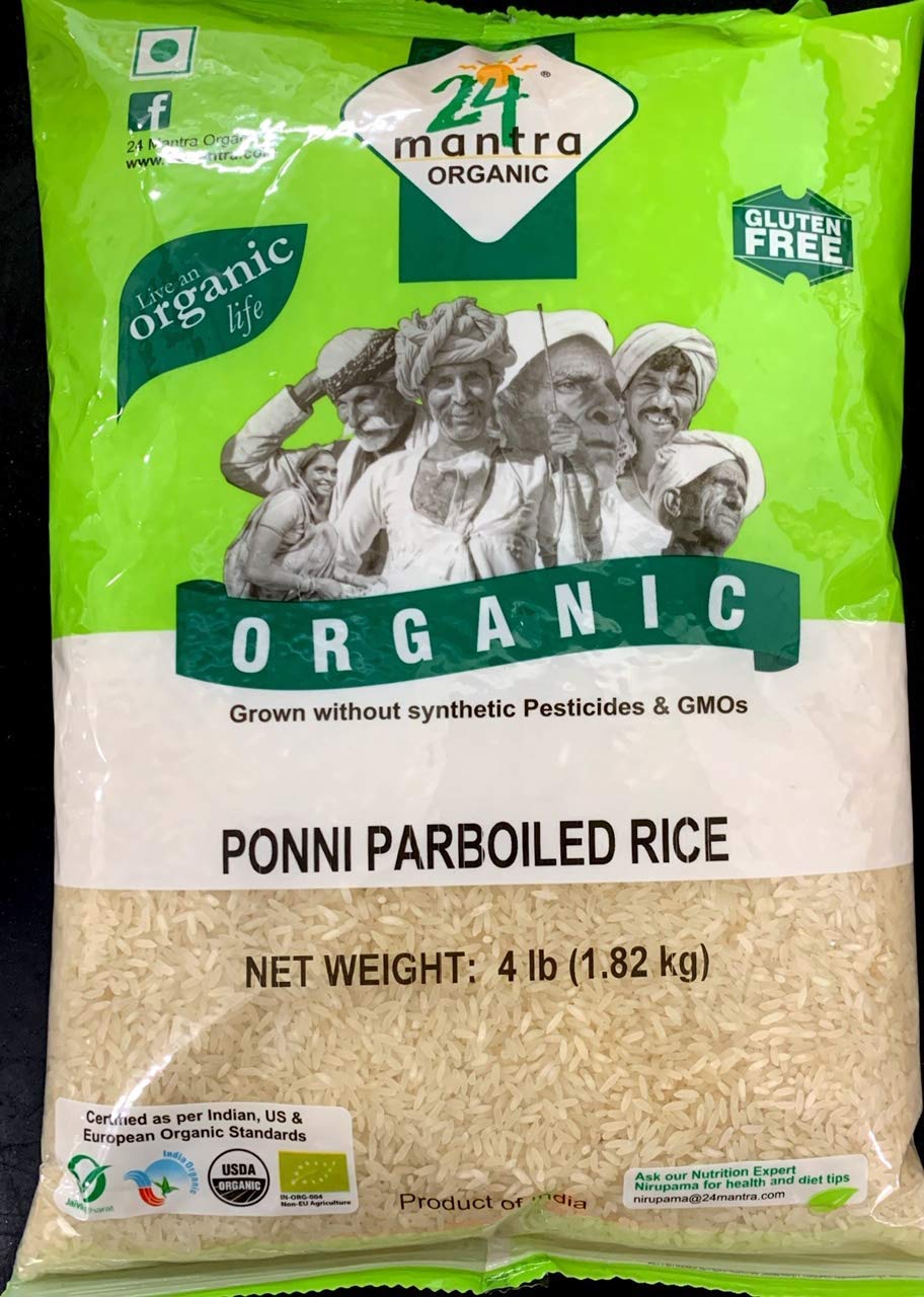 24 Mantra Organic Ponni Parboiled Rice 4 lbs