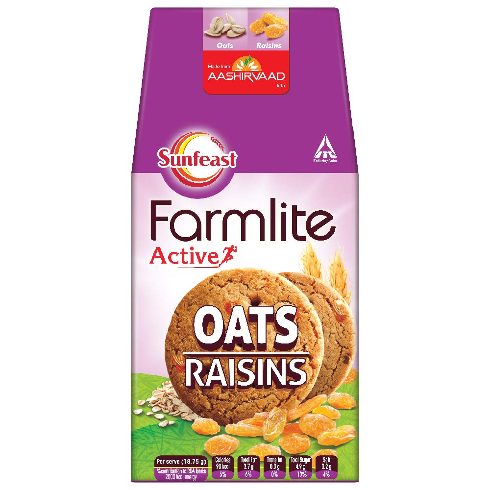 Sunfeast Digestive Cookies With Oats & Raisins 150 gms