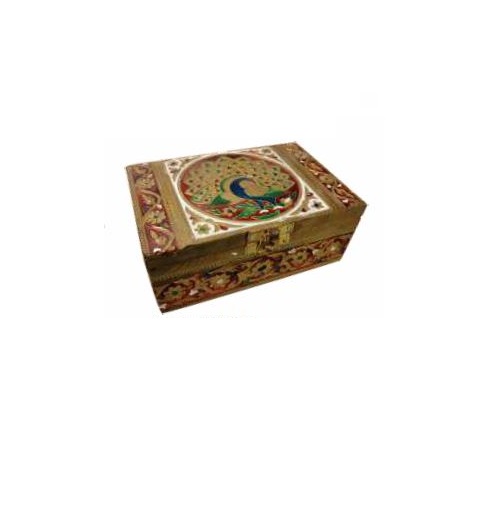 Traditional Design Meenakari Engraved Return Gift Box 6"x4"