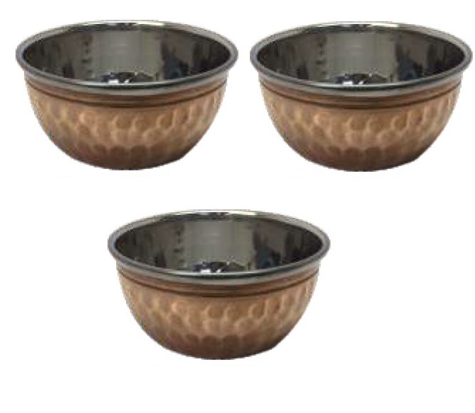 Copper Bowl (Vati) 4" (3 Pcs)