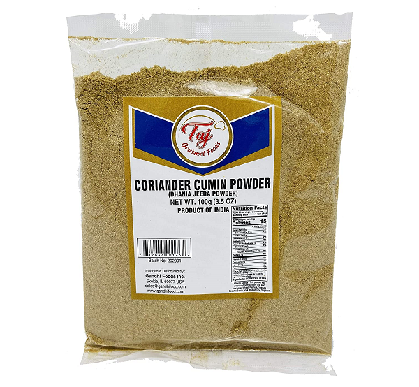 TAJ Premium Indian Coriander Cumin Powder (Dhania Jeera Powder), 3.5-Ounce