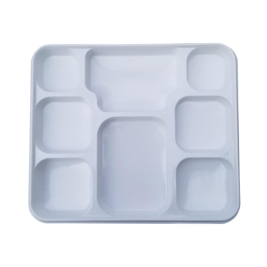 8 Compartment White Disposable Plates - Indian Thali Plastic Tray - 200 Pack 8 Compartment White Disposable Plates - Indian Thali Plastic Tray - 200 Pack
