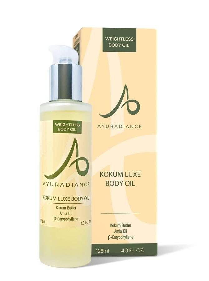 Kokum Luxe Weightless & Moisturizing Body Oil w/ Kokum Butter, Amla, Sunflower Oil, & Beta-Caryophyllene - Ayuradiance Skin Care
