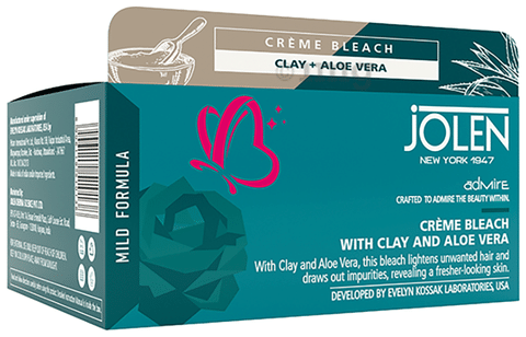 Jolen Cream Bleach w/ Clay, Aloe Vera 247 gm