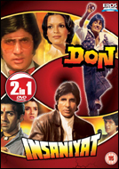 2 In 1 Don And Insaniyat DVD With english subtitles