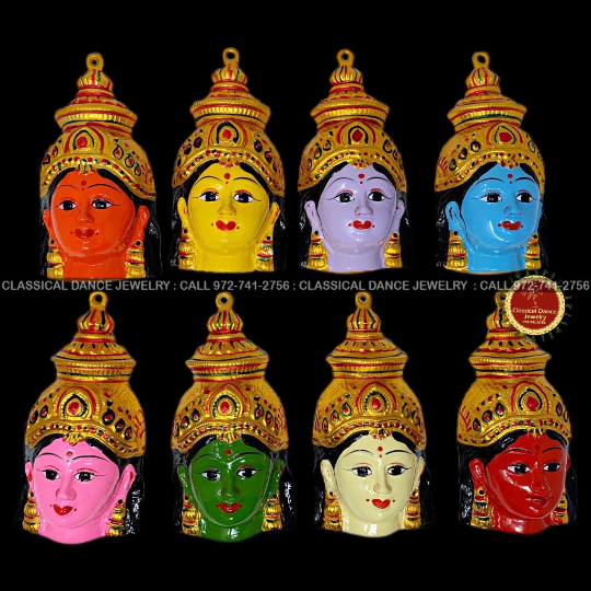 Goddess Ashtalakshmi Simple Devi Face Set | Durga Puja Festivals Goddess Ashtalakshmi Simple Devi Face Set | Durga Puja Festivals