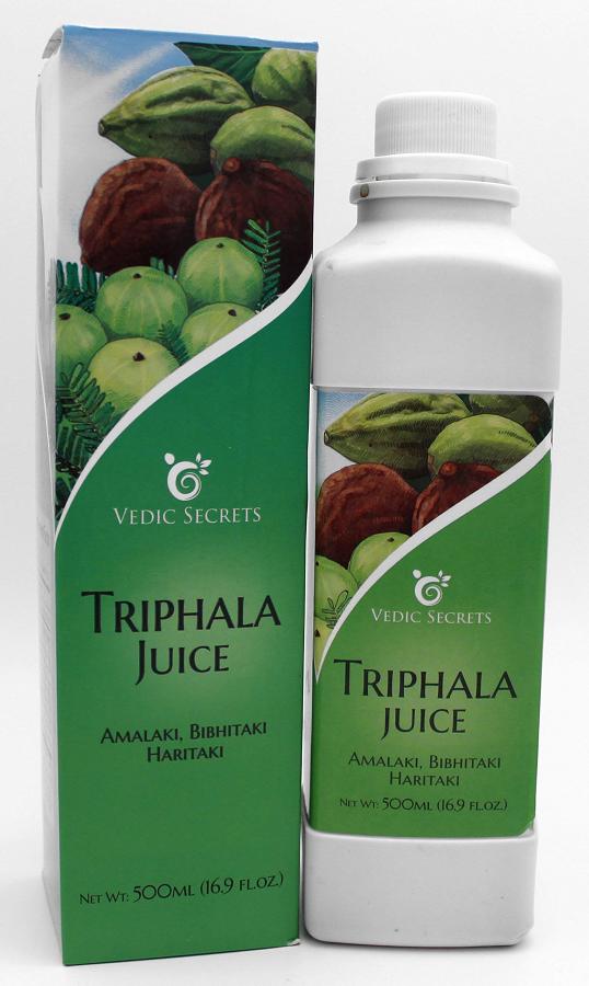 Healthy Tasty Fresh Triphala Juice Amla Juice Harar Juice Bahera Seed Extract Herbal Supplements from Vedic Secrets 16.9 Oz