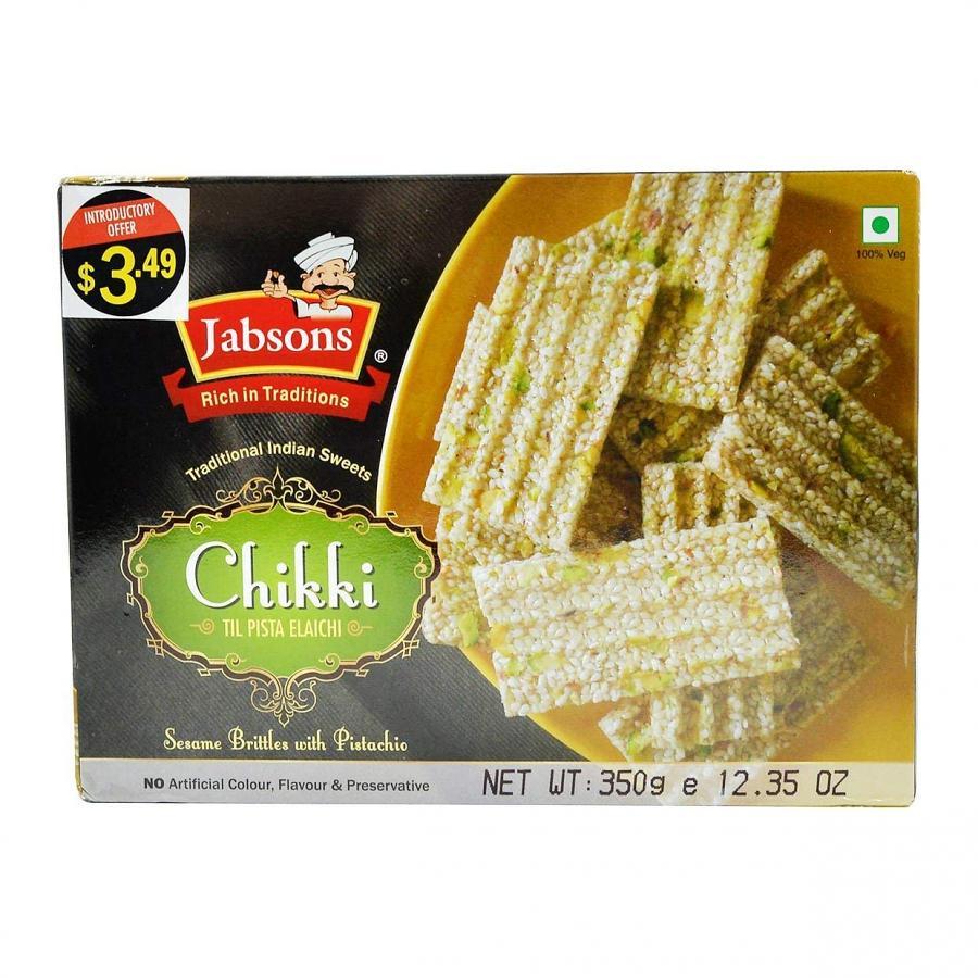 Jabsons Chikki Til, Pista Elaichi 350 gms