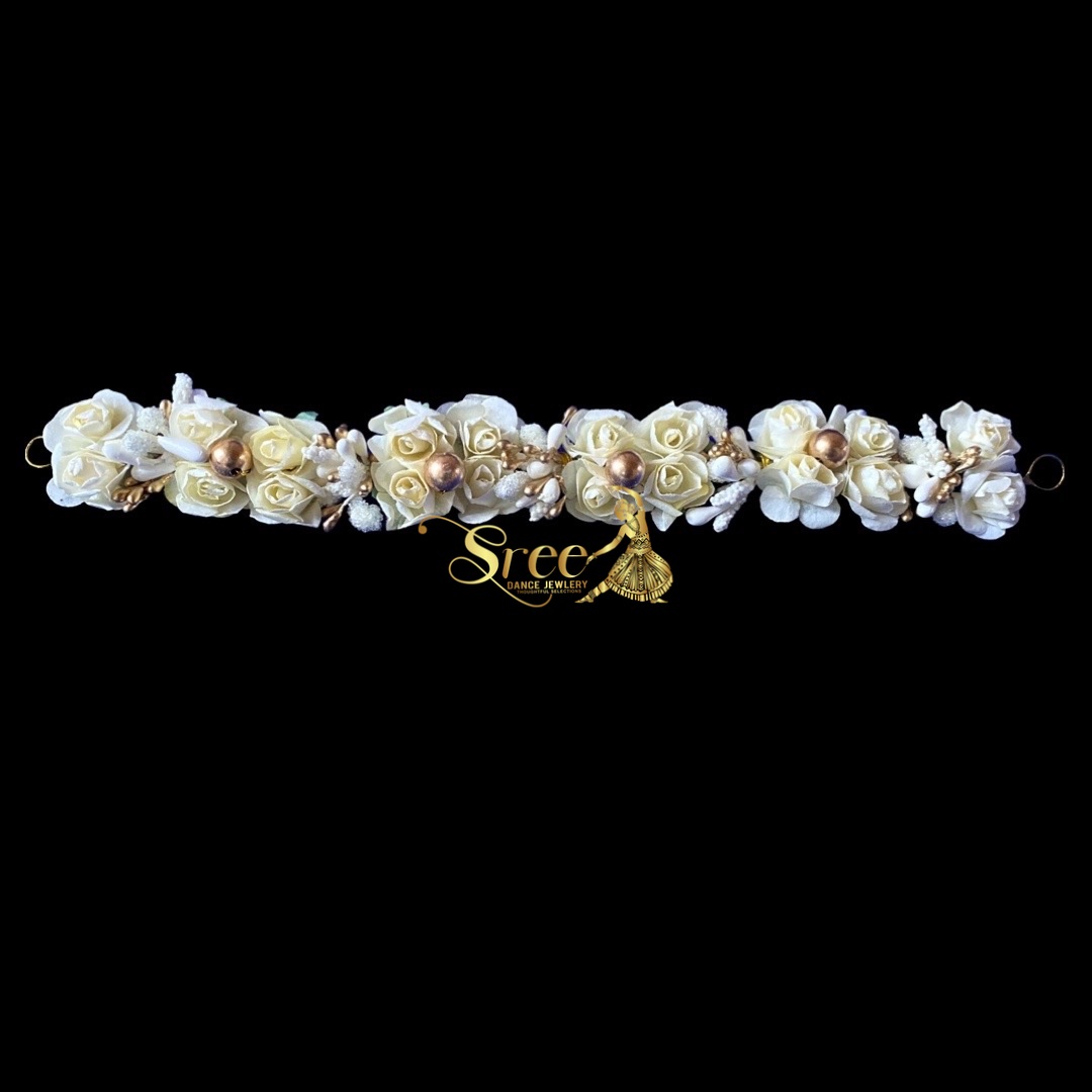 White and Gold Flower Veni