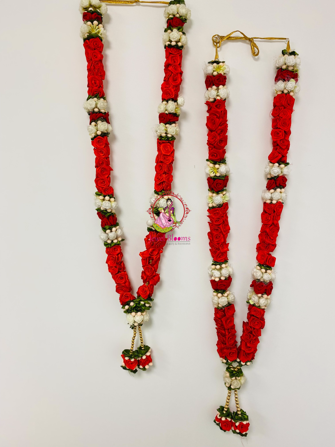Artificial Red & White Wedding Varmala Garlands