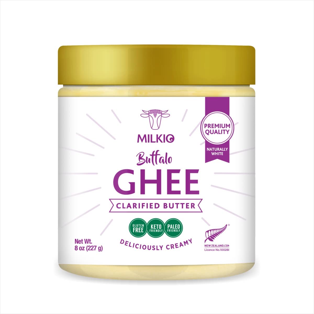 MILKIO Buffalo Ghee Clarified Butter from New Zealand 8 Oz MILKIO Buffalo Ghee Clarified Butter from New Zealand 8 Oz