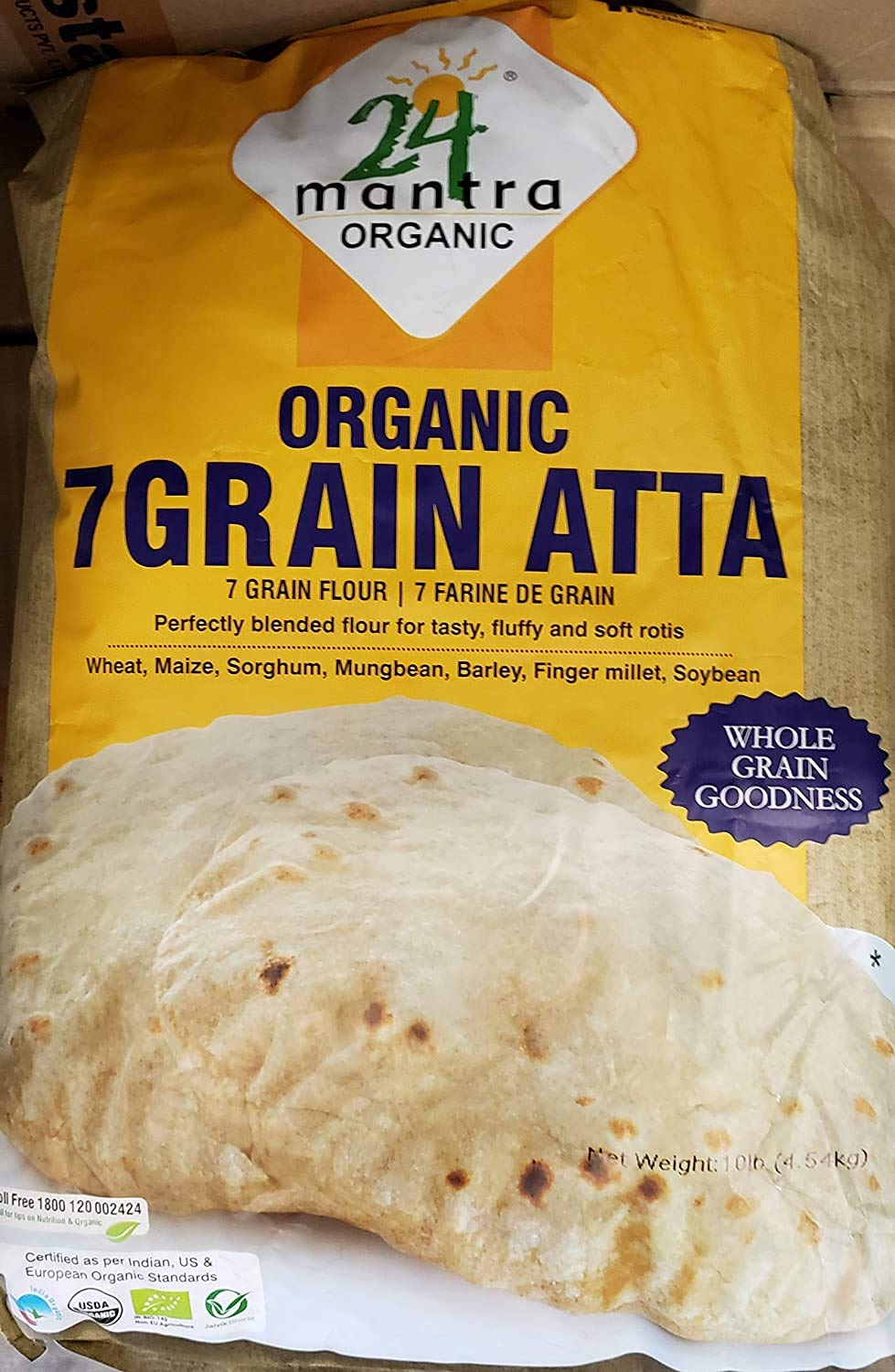 24 Mantra Organic 7 Grain Atta 10 lbs