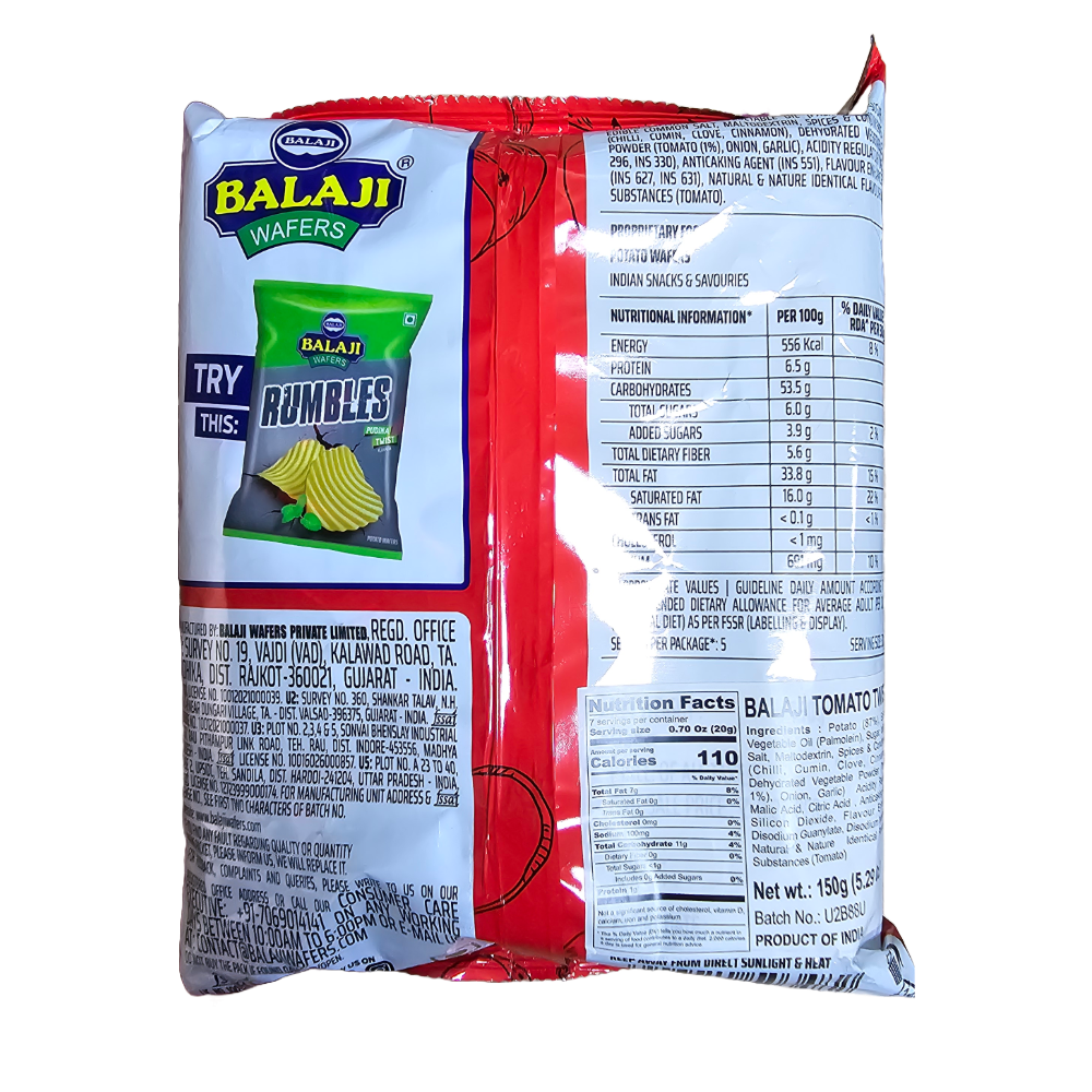 Balaji Tomato Twist Chips - 150gm