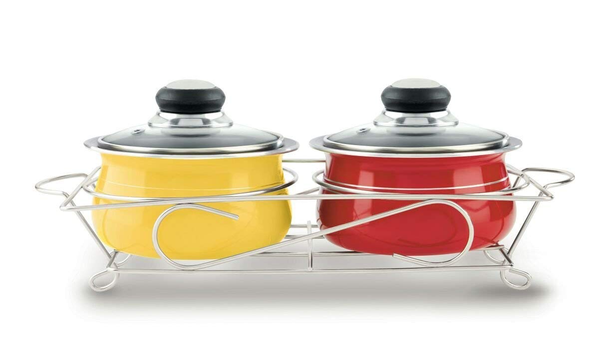 Anjali la Bella 2 pc Non Stick Handi Set with Stand