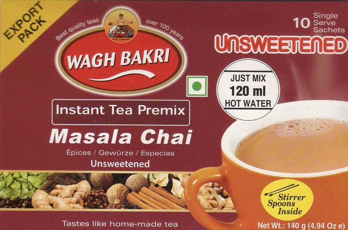 Wagh Bakri Instant Masala tea UNSWEETENED 10 sachets