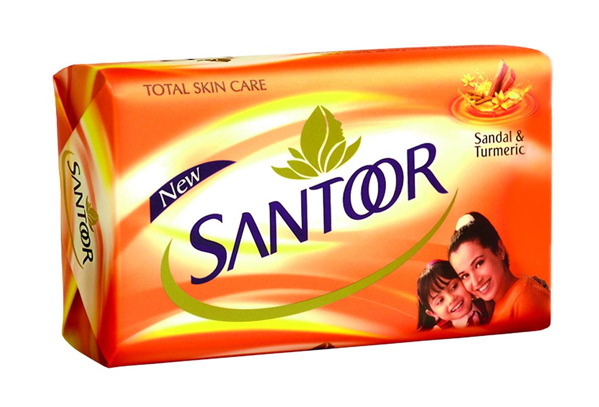 Santoor Sandal & Turmeric Soap - 100g (Pack of 3)