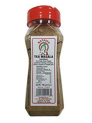 Kanaiya Natural Tea Masala - Traditional Indian Tea Masala - 3.5oz (100g)