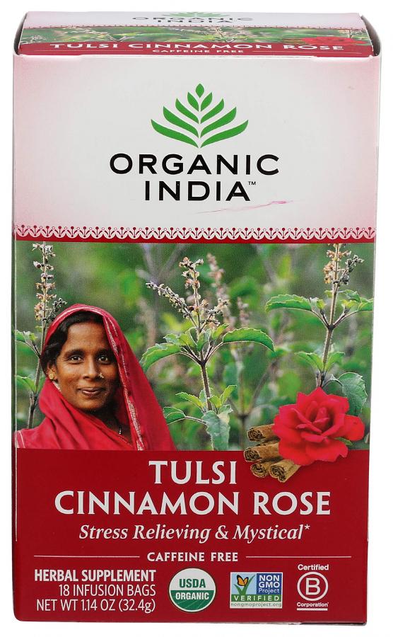 Tulsi Cinnamon Rose- Organic India 18 infusion bags