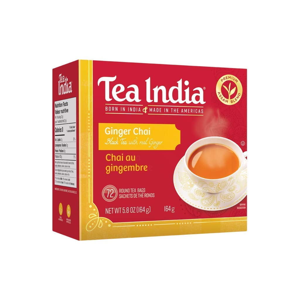 Tea India - Ginger Chai (black tea with real ginger) 72 teabags Tea India - Ginger Chai (black tea with real ginger) 72 teabags