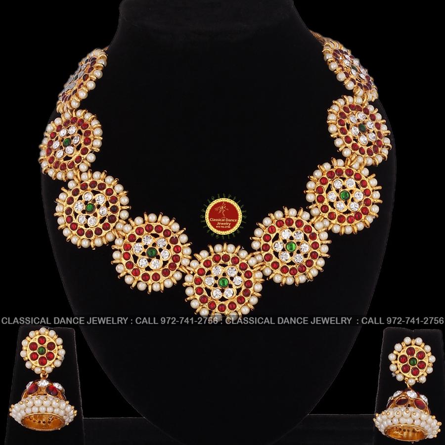 Suryan Round Traditional kemp White Stone temple Indian jewelry Suryan Round Traditional kemp White Stone temple Indian jewelry