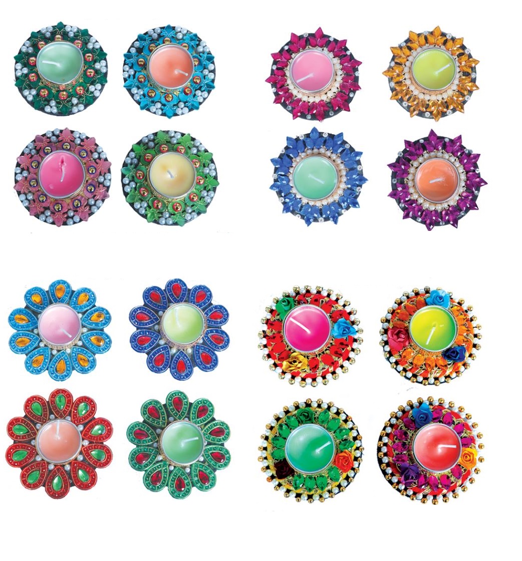 12 Sets / 48 Pcs Floating Diya for Diwali to Gift or Decor