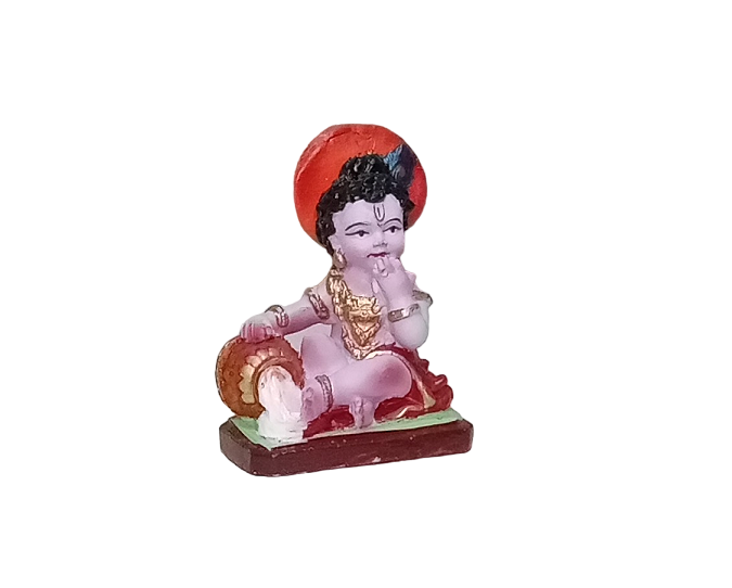 Navarathri Terracotta Baby Krishna Eating Butter Doll