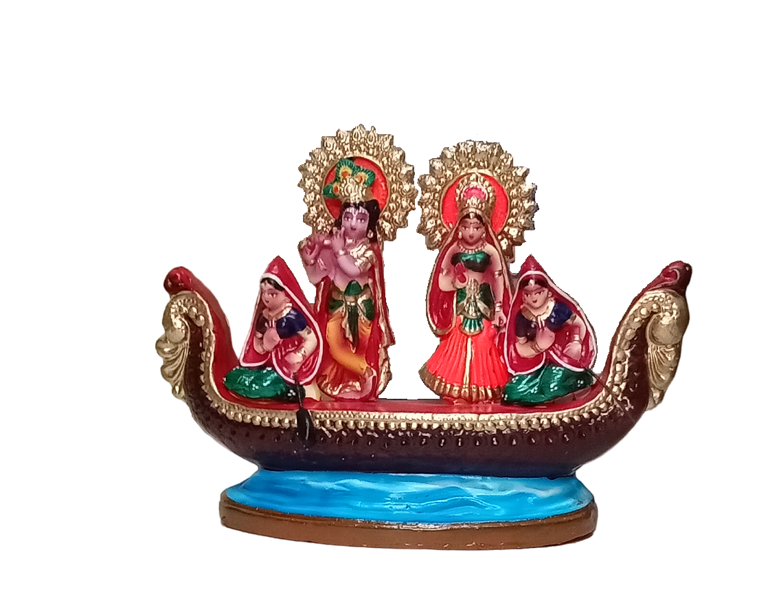 Krishna Rasleele On Boat  Navarathri Golu Doll 