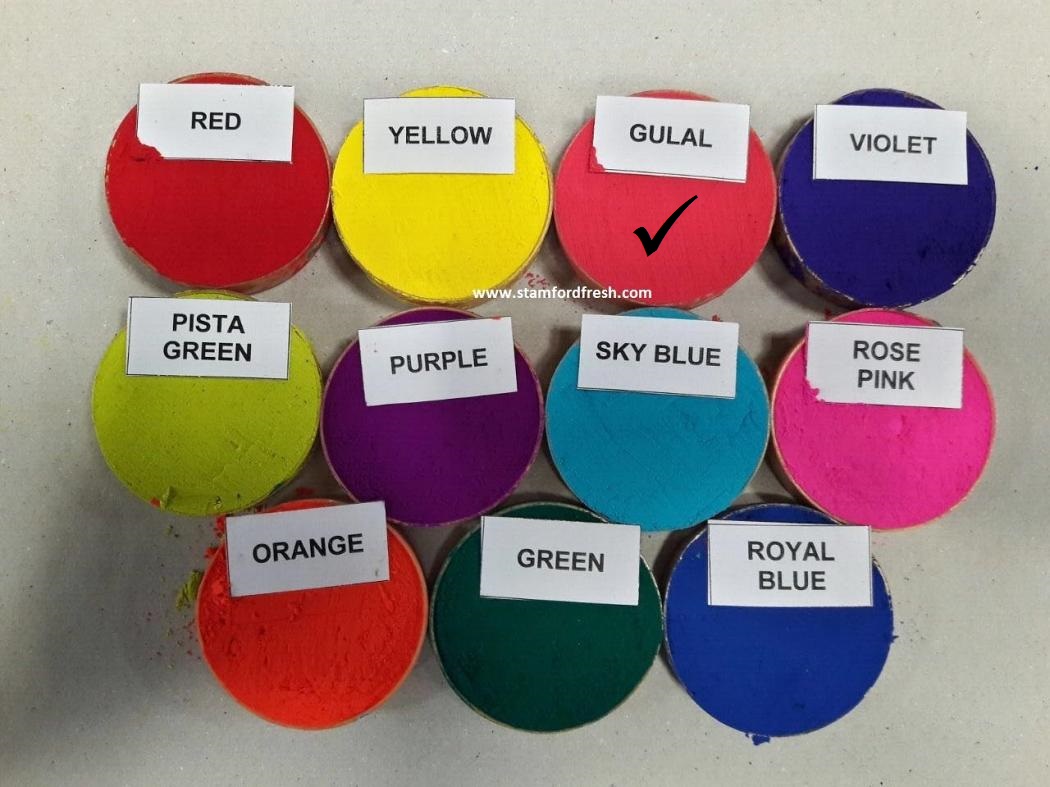 Holi Color Powder in Traditional Gulal Color - 3.5lbs (8*200gm) Holi Color Powder in Traditional Gulal Color - 3.5lbs (8*200gm)