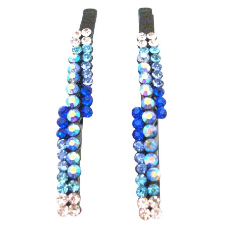 Unique Hair Accessories Colors Aquamarine Sapphire Clear Crystals Unique Hair Accessories Colors Aquamarine Sapphire Clear Crystals