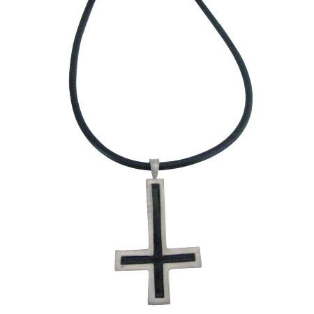 Inverted Cross Necklace Upside Down Cross Pendant, CROSS PENDANT #23118