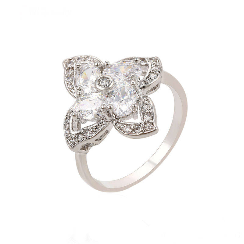 Silver Plated Cocktail Rng w/ Clear Cubic Zirconia & Crystals Sizes 6-9 Silver Plated Cocktail Rng w/ Clear Cubic Zirconia & Crystals Sizes 6-9