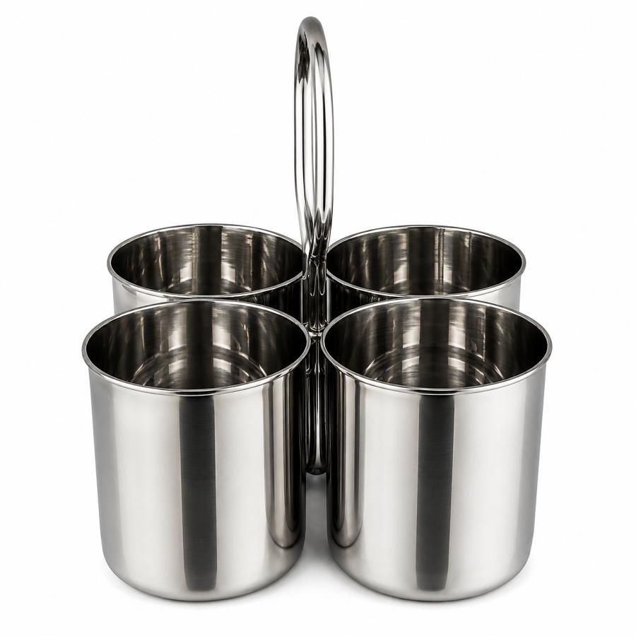 Stainless Steel Serverware Deep Sagdaan / Serving Container - 2, 3, 4 Bowls