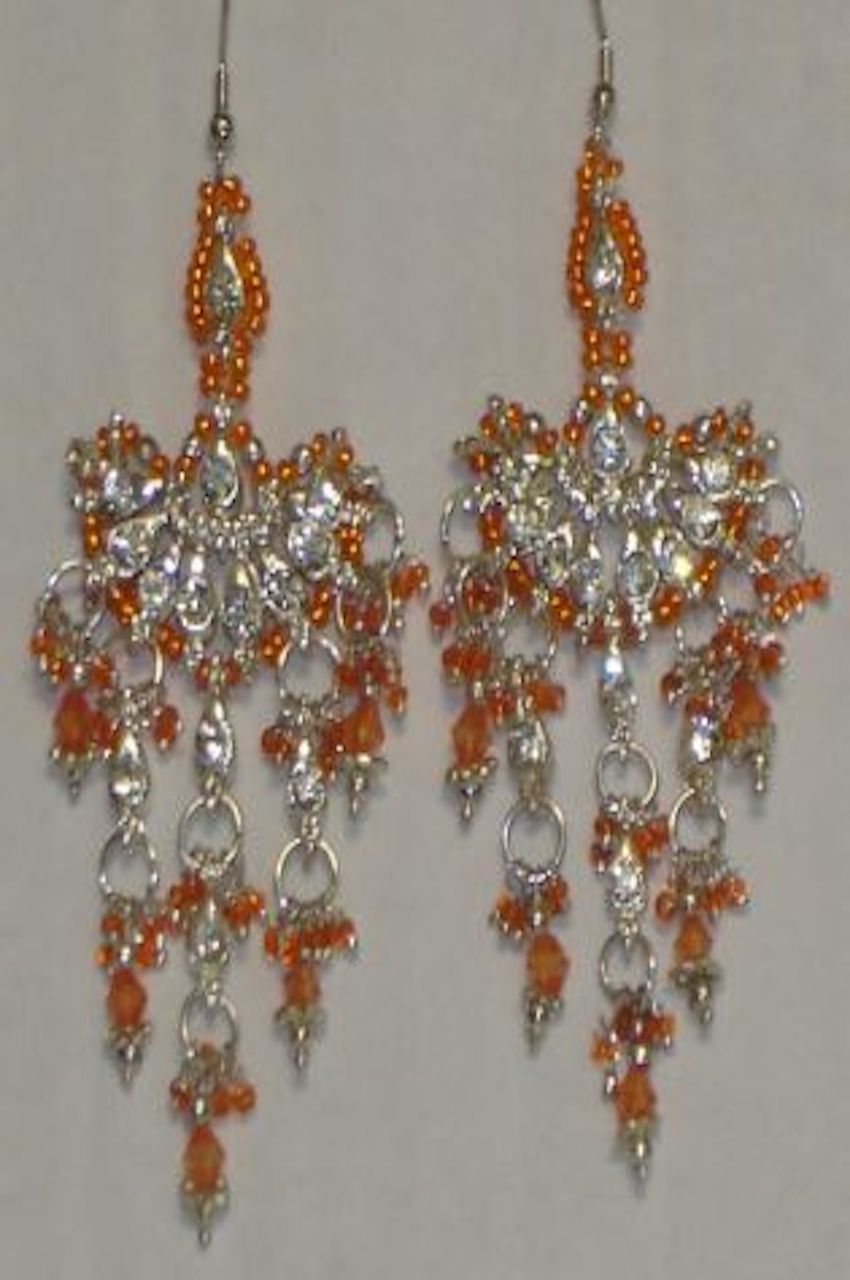 Festive Design Orange Fashion Earrings