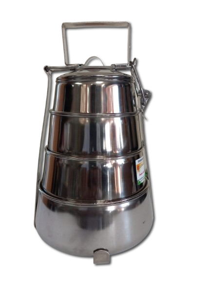 Stainless Steel Tiffin/Lunch Box With Handle For Office/School Stainless Steel Tiffin/Lunch Box With Handle For Office/School