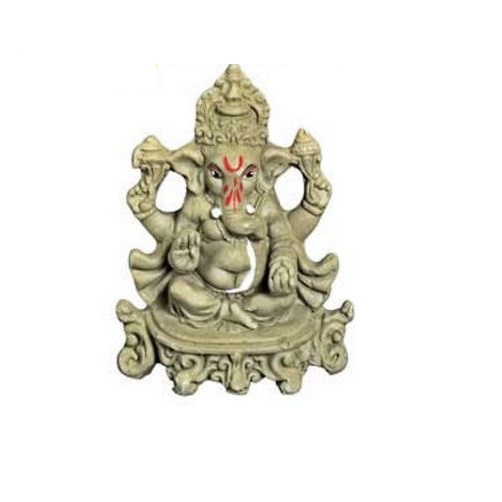 Eco Friendly Ganpati Idol, 4" Clay Ganesh Chaturthi Puja Visarjan Murti Eco Friendly Ganpati Idol, 4" Clay Ganesh Chaturthi Puja Visarjan Murti