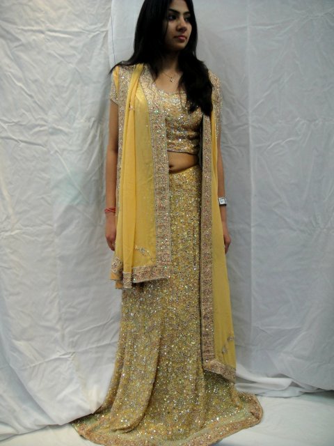 yellow indian wedding dress