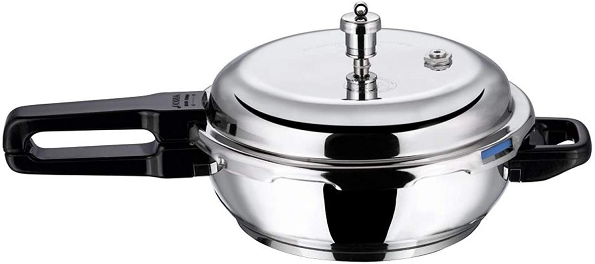 Vinod P-Jun Splendid Stainless Steel Sandwich Bottom Pressure Pan, Junior