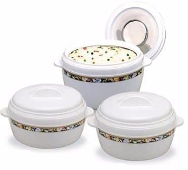 Tabakah Hotpot Stainless Steel Insulated Casserole Karishma 3 Pcs Set