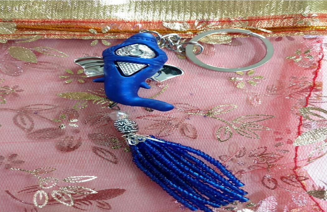 Lord Ganesha Shape Keychain w/ Potli Bag Party Favor Return Gift Lord Ganesha Shape Keychain w/ Potli Bag Party Favor Return Gift