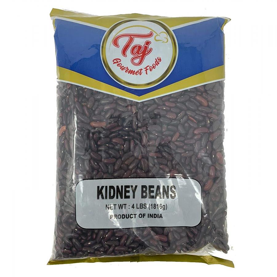 TAJ Indian Dark Kidney Beans, Whole Rajma, 4-Pounds
