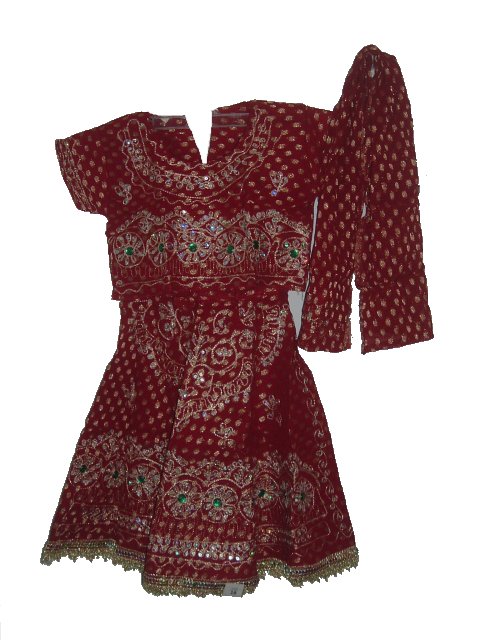 Maroon & Gold Indian Lehenga Choli For Little Girls & Teens Maroon & Gold Indian Lehenga Choli For Little Girls & Teens