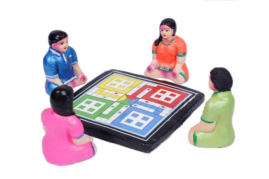 Children Play Ludo Navarathri Golu Doll