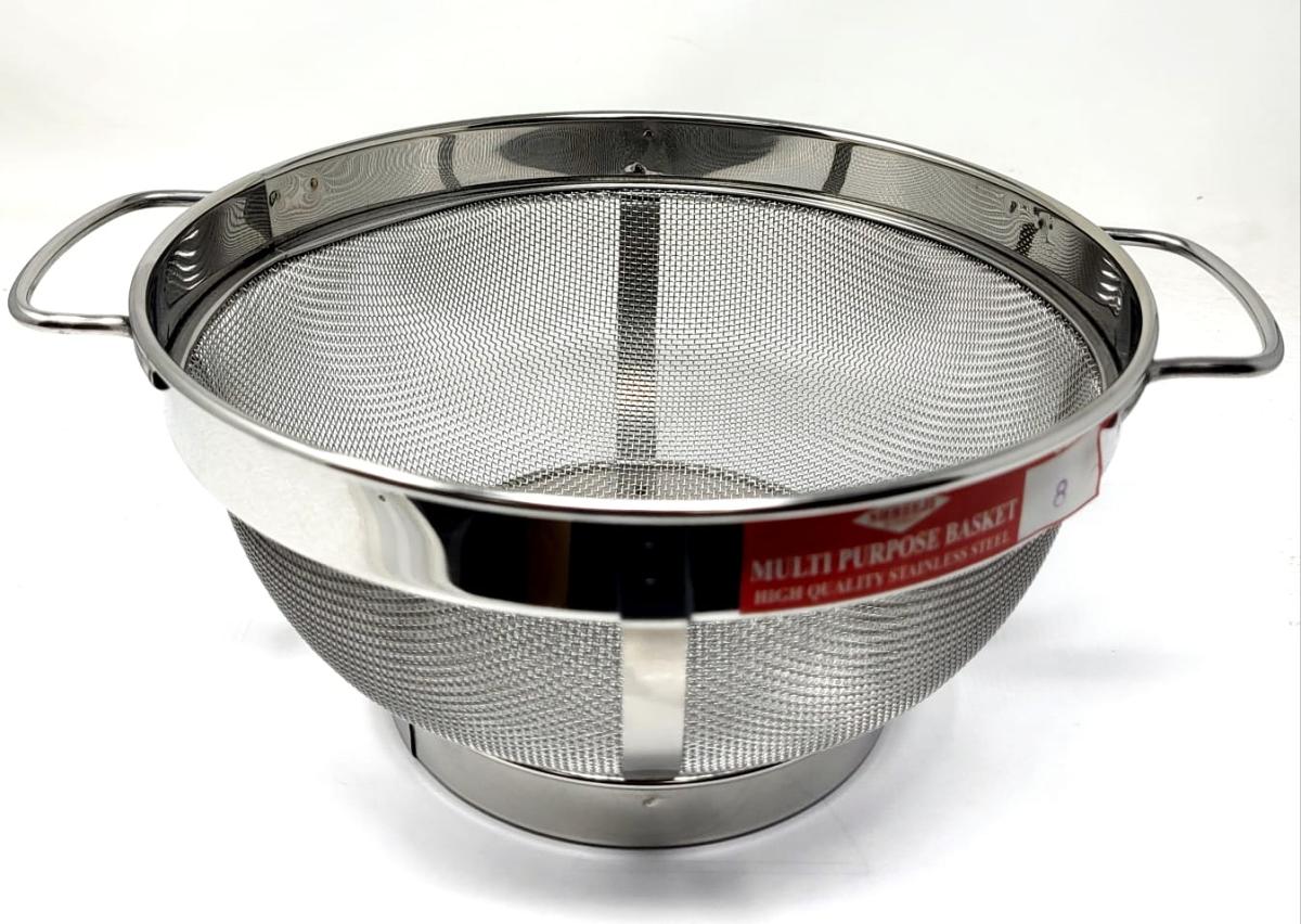 Tabakh Stainless Steel Multipurpose Basket / Fruit / Vegetable Basket 8"-9" Tabakh Stainless Steel Multipurpose Basket / Fruit / Vegetable Basket 8"-9"