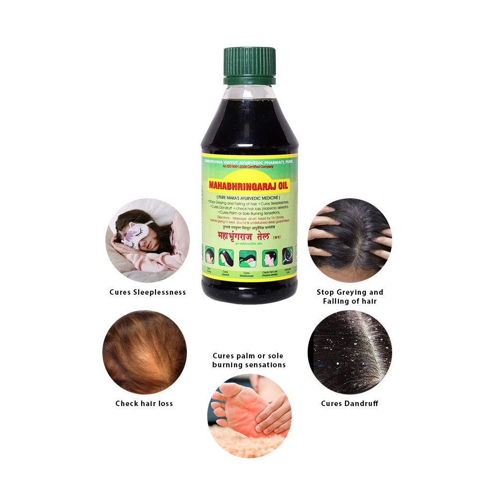 Mahabhringraj Ramakrishna Pharma Scalp Massaging Oil, 200 Ml