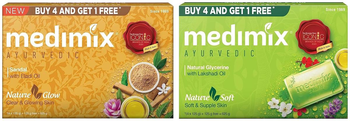 Medimix Soap Sandal (eladi oil) - Glycirine (lakshdi oil) Combo 10 bars